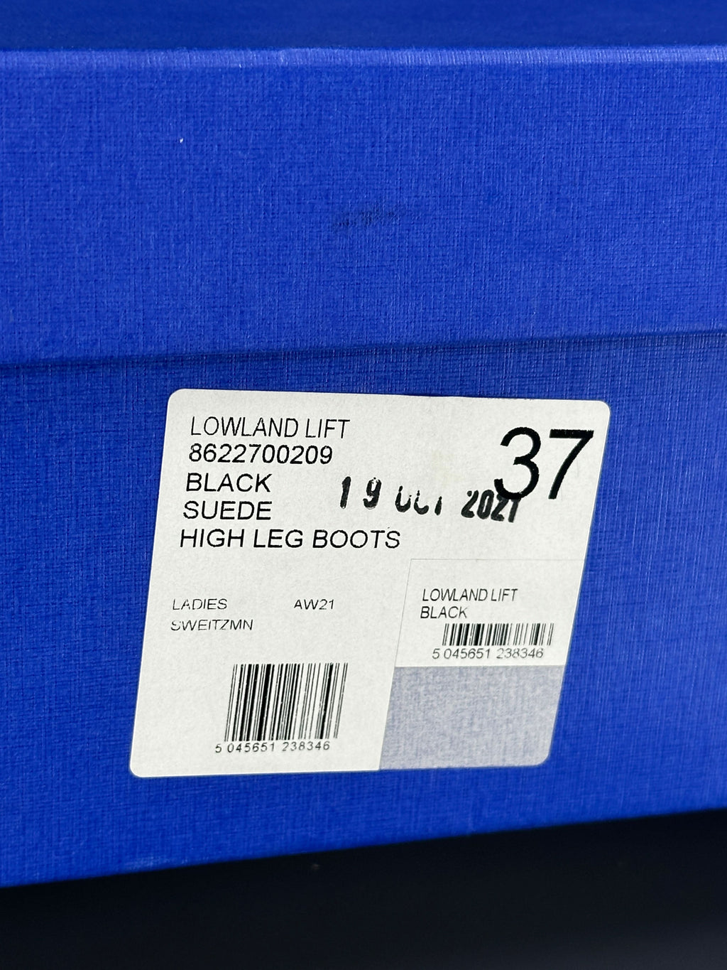 Stuart Weitzman Lowland Suede Over The Knee Boots, Black UK 4 EU 37 👠