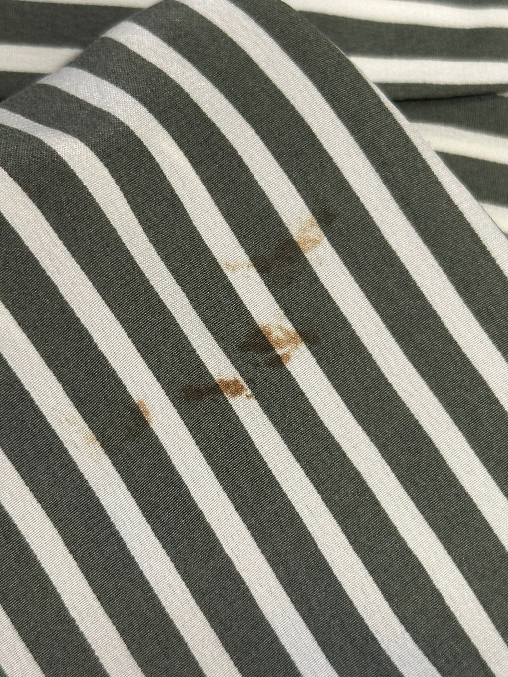 Equipment Green Striped Essential Washed Silk Shirt UK S