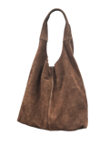 NEXT Chocolate Brown Real Suede Slouchy Shoulder Bag