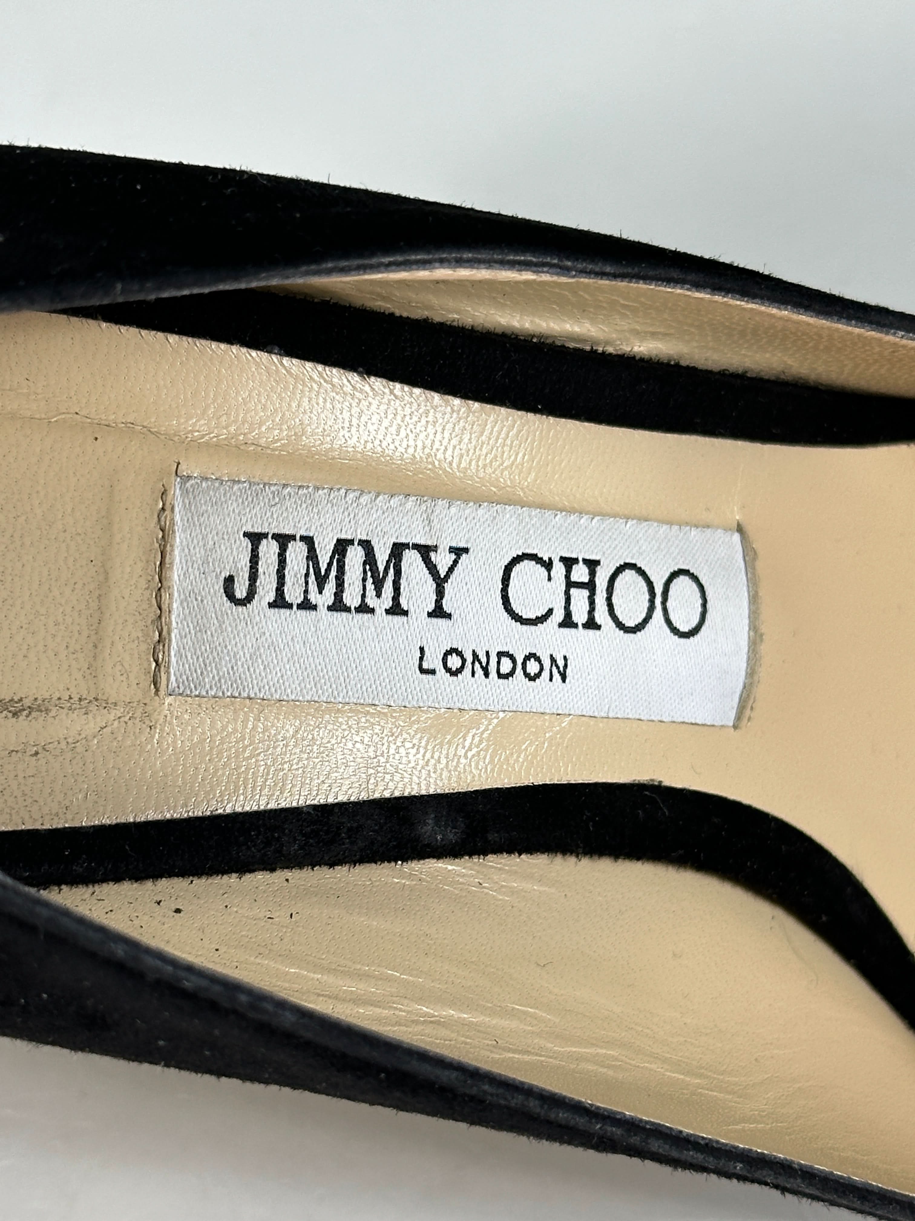 Jimmy Choo Black Romy 100 Suede Pumps UK 4 EU 37 👠
