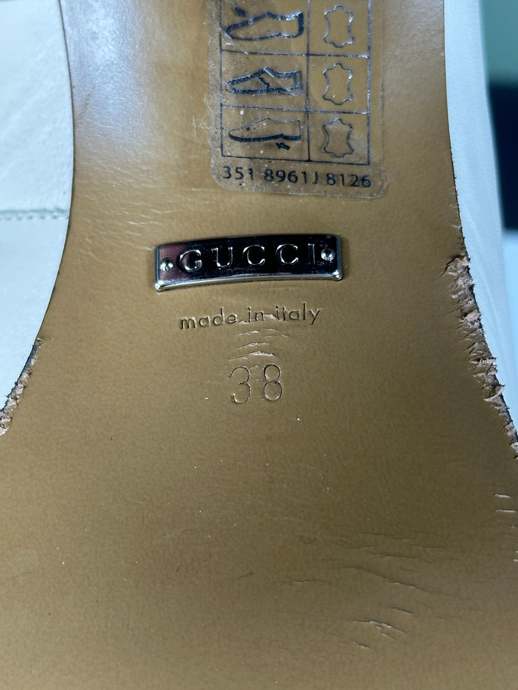 Gucci Beige Platform Horsebit 95 Loafer Heels UK 5 EU 38 👠