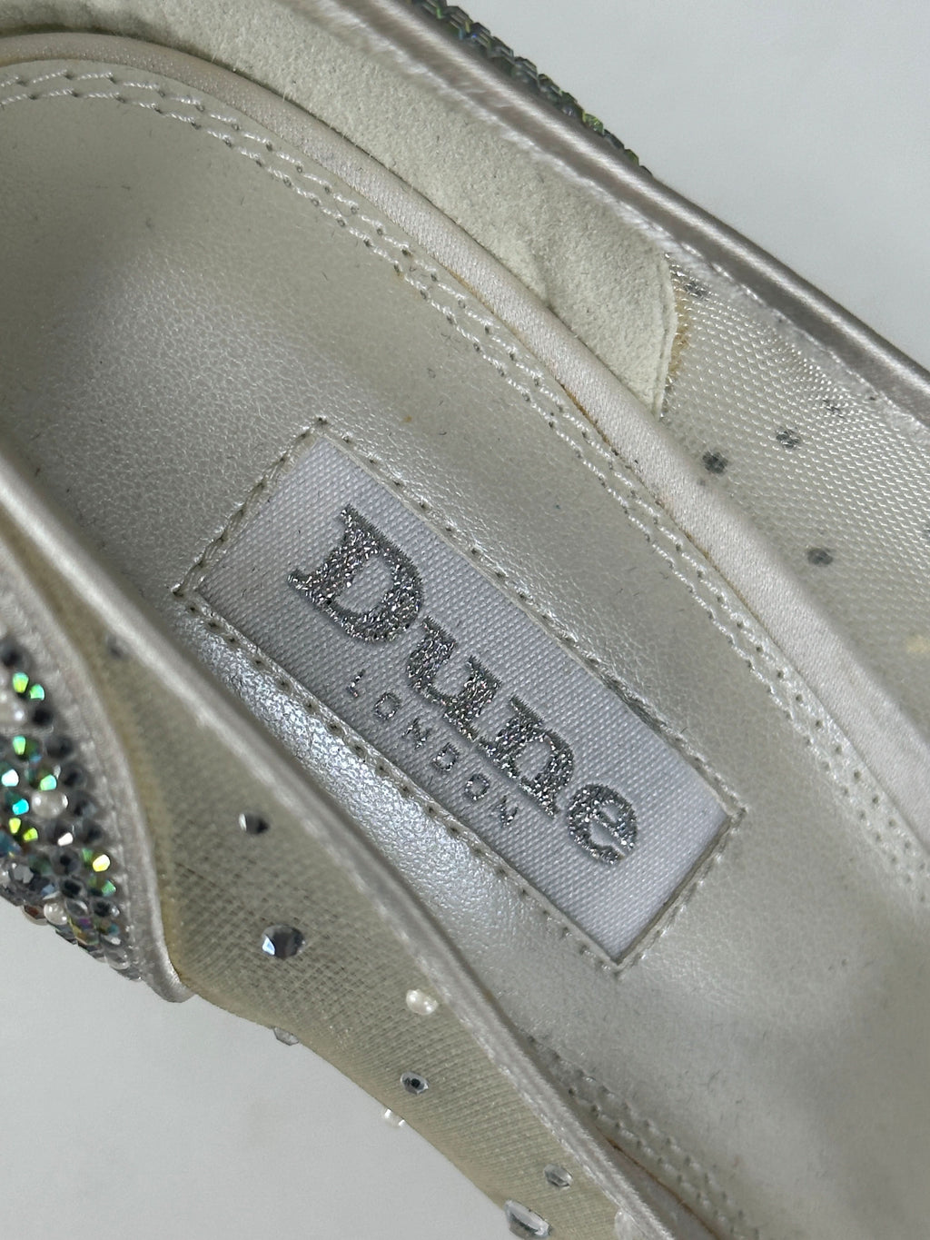 Dune White 'brightest' Court Shoes UK 4 EU 37 👠