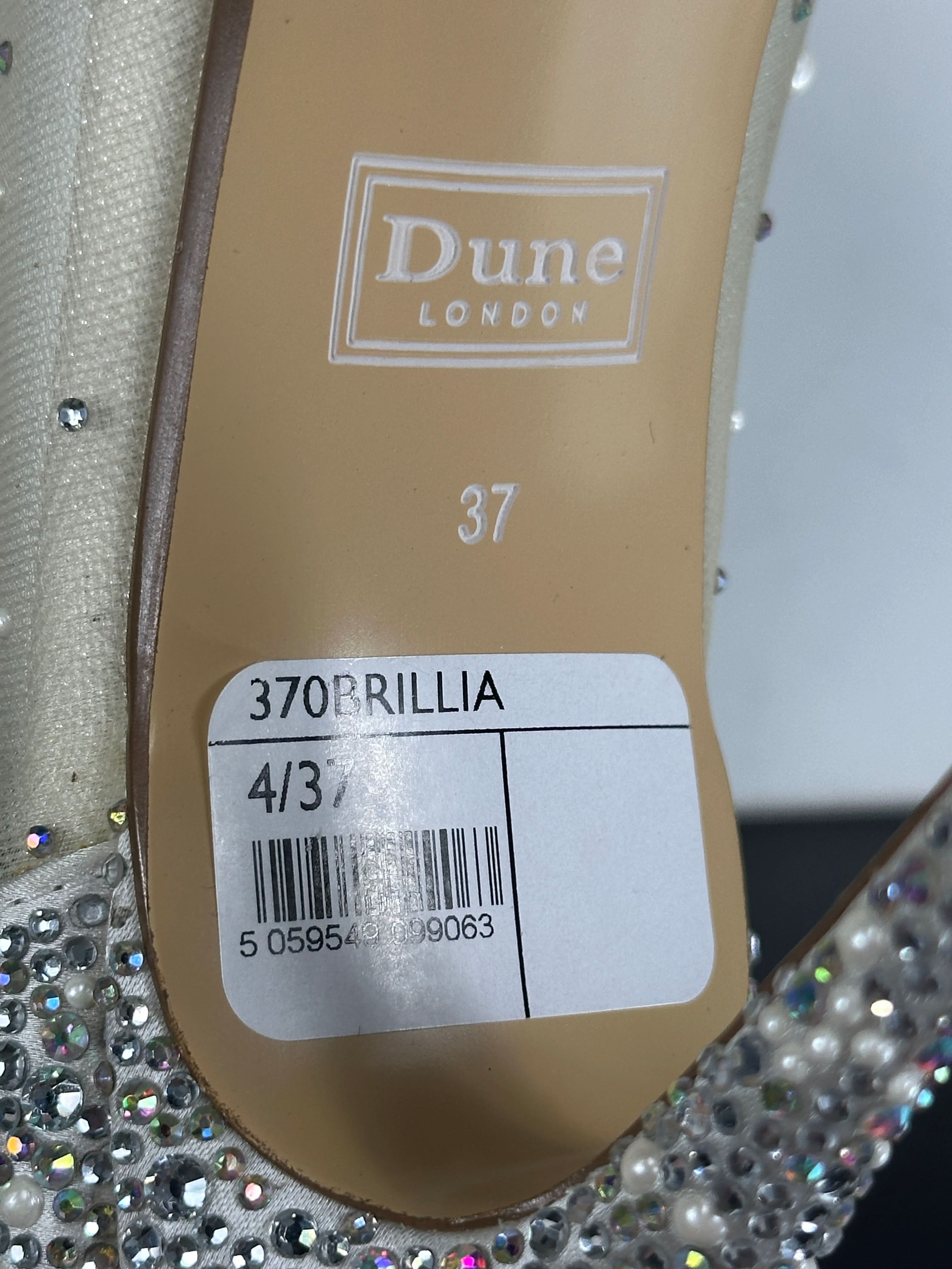 Dune White 'brightest' Court Shoes UK 4 EU 37 👠