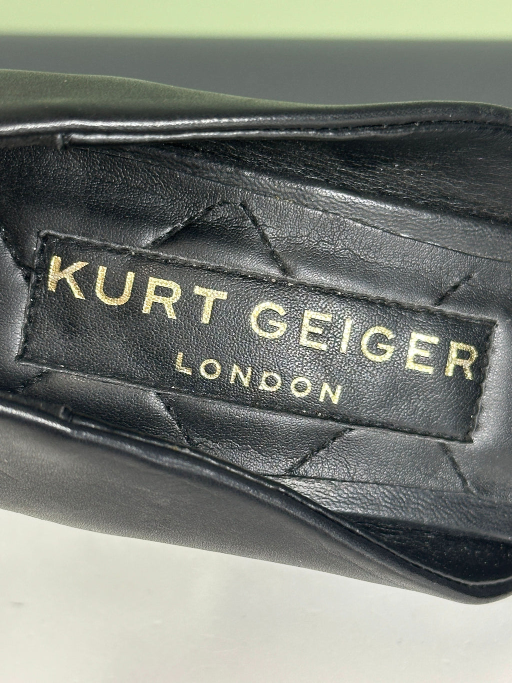 Kurt Geiger Black Bond Eagle Drench D'orsay Leather Courts UK 4 EU 37 👠
