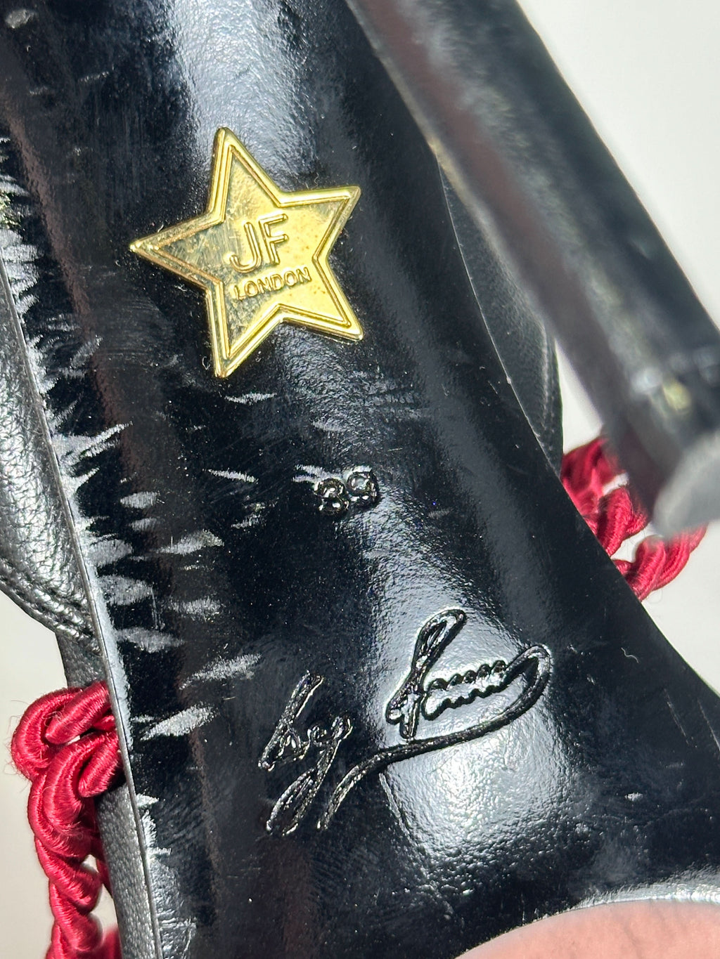 JF London Black Rope Lace Heels UK 6 EU 39 👠