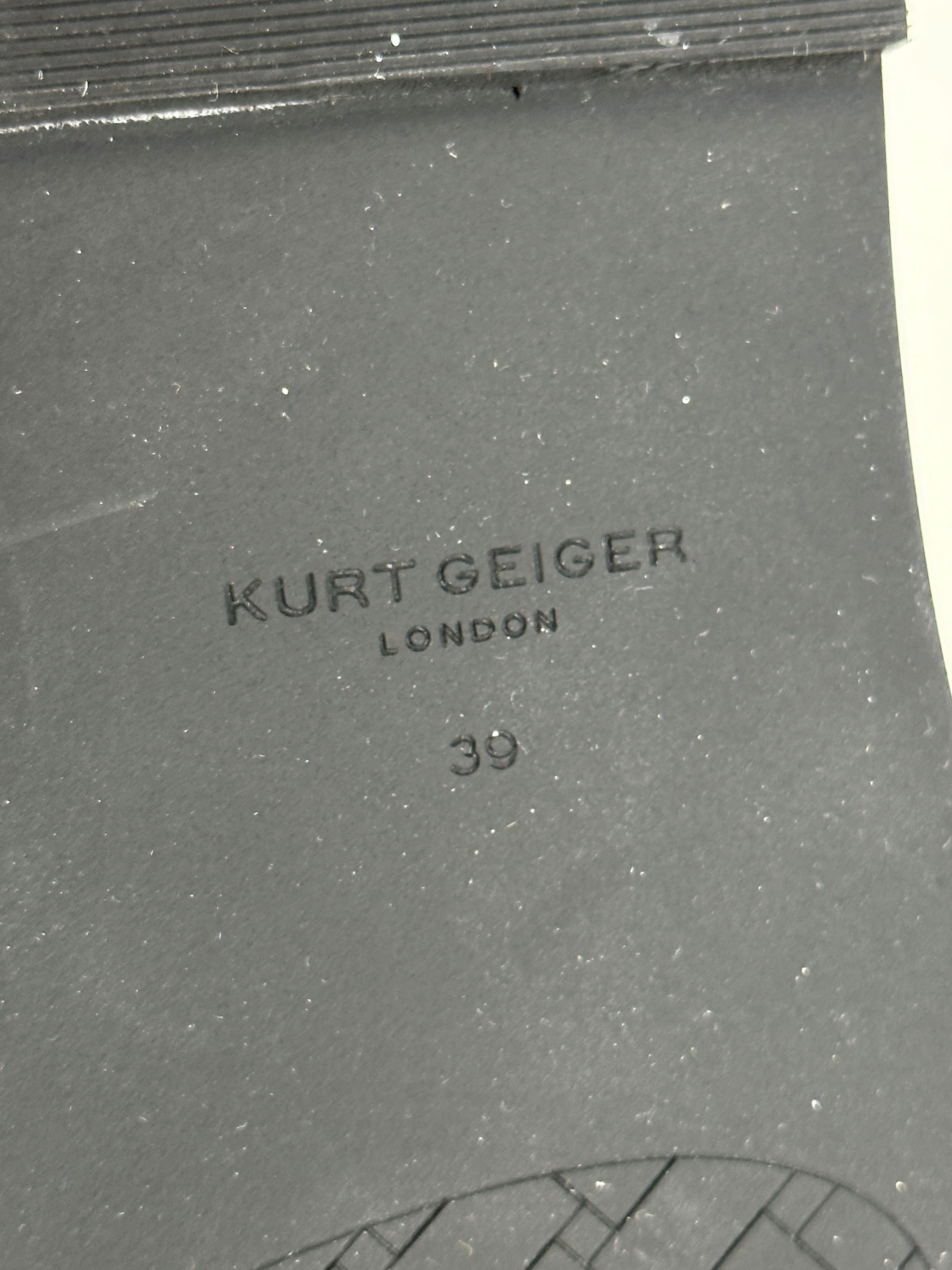 Kurt Geiger Black Regent Leather Sandals UK 6 EU 39 👠