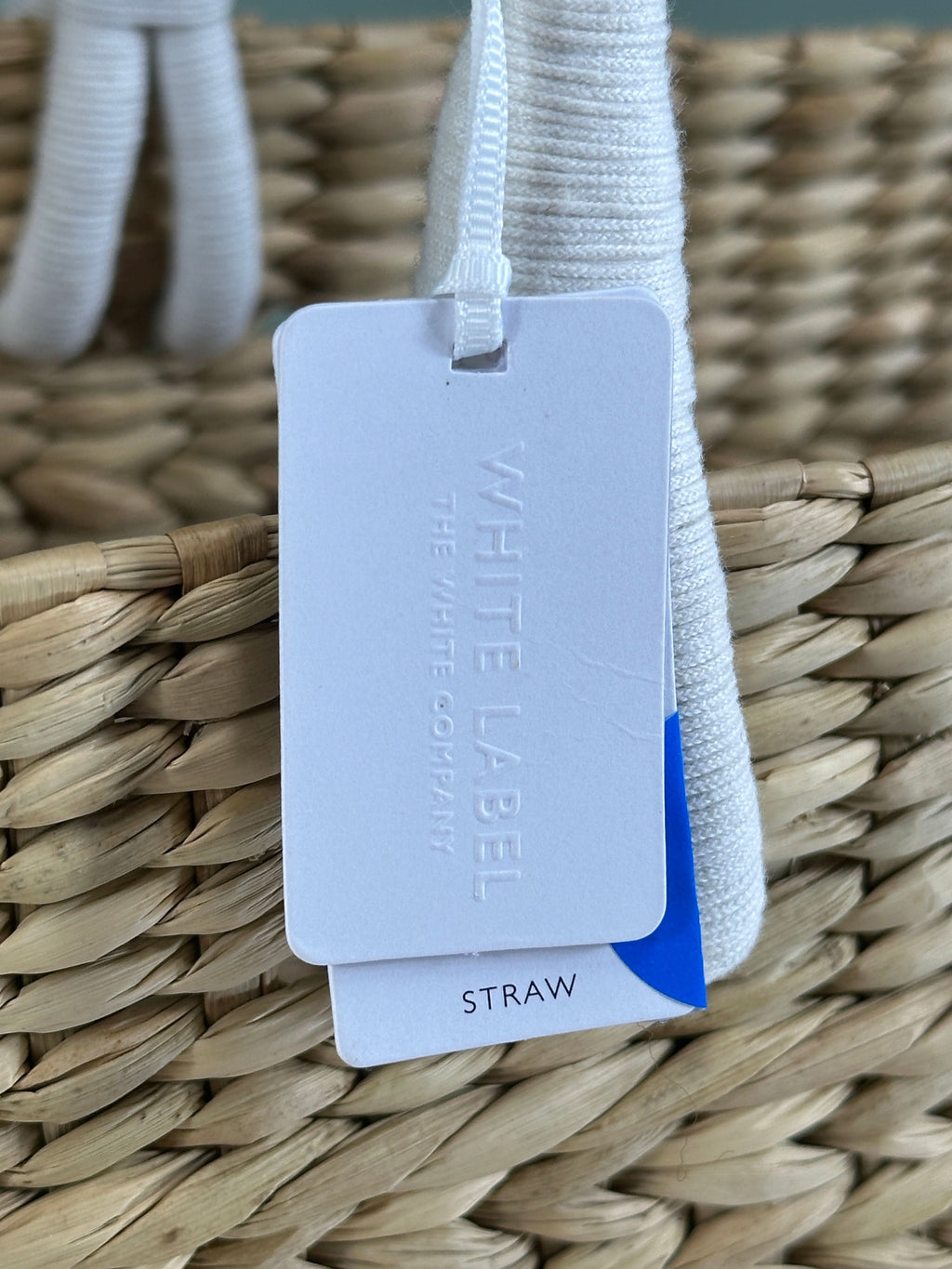 The White Company Beige Large Straw Basket Bag