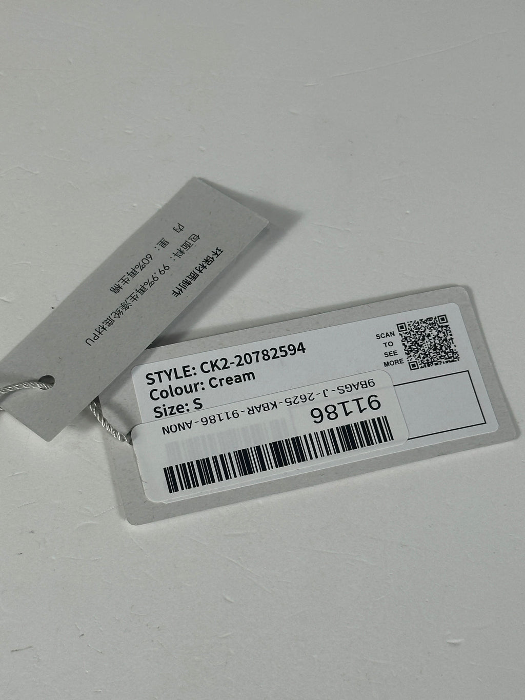 Charles & Keith Cream Lorelai Ruched Knotted Strap Shoulder Bag