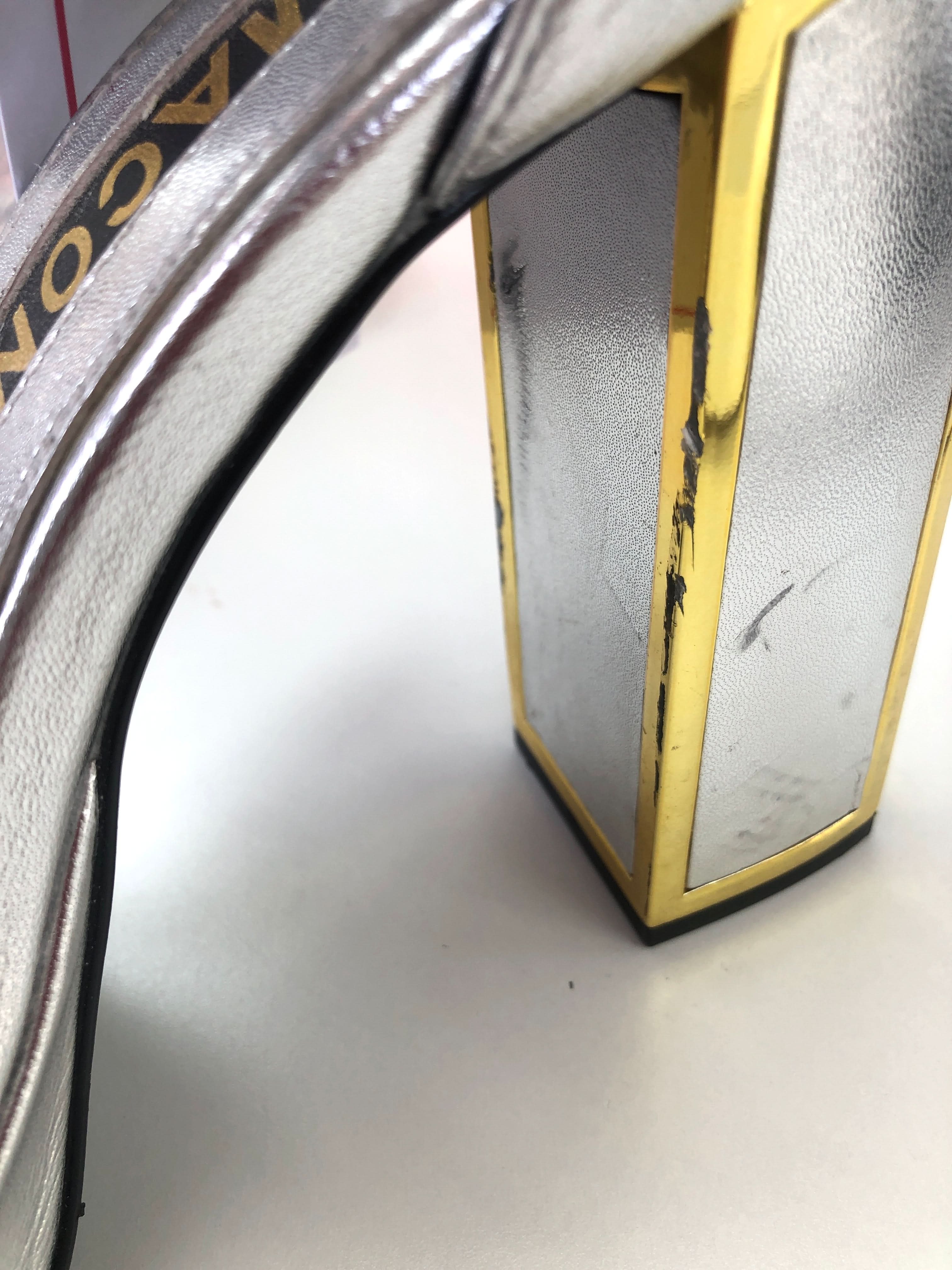 Kat Maconie Metallic Missy Sandals UK 8 EU 41 👠