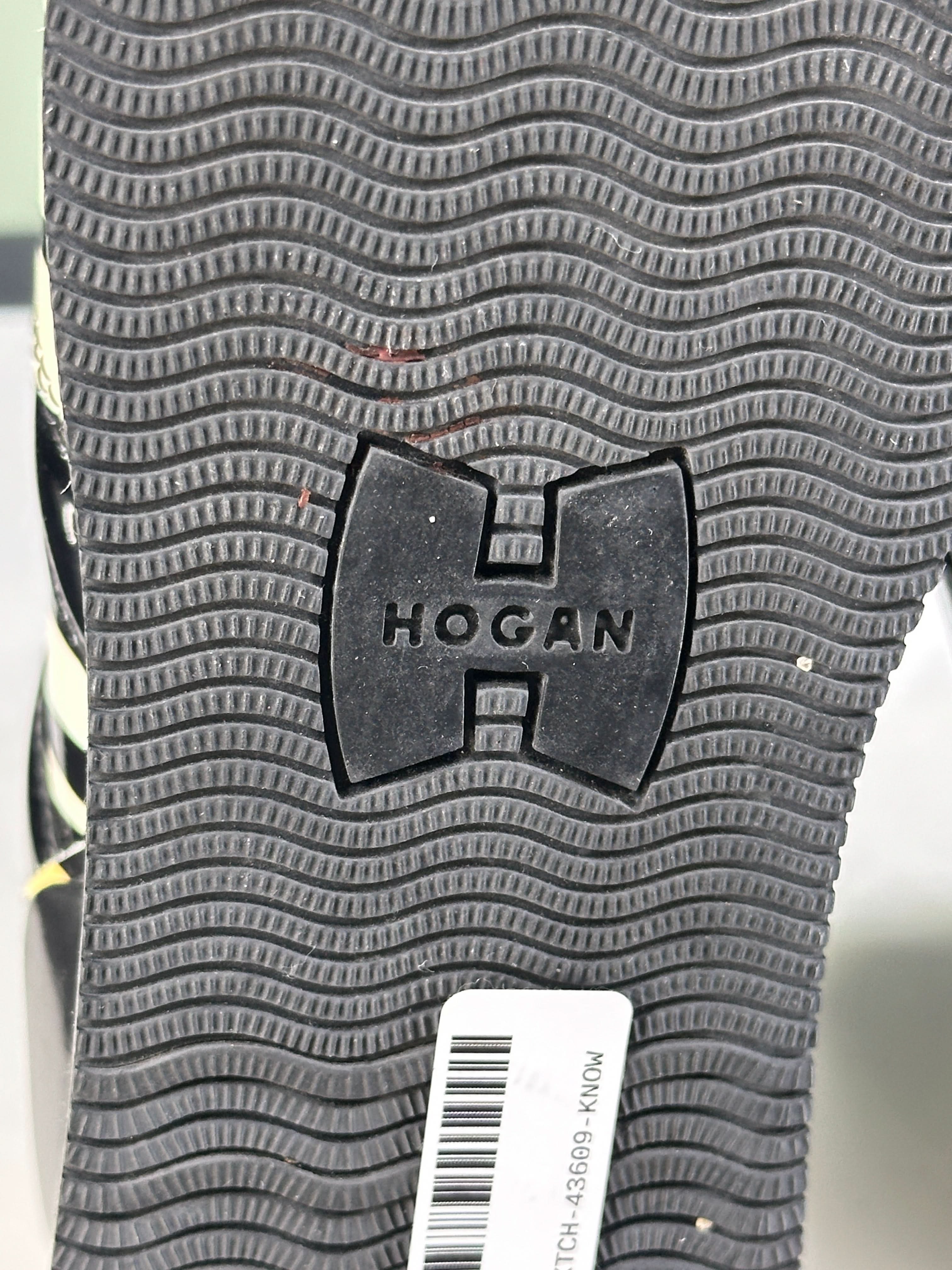 HOGAN Black & White Zebra Patent platform Trainers UK 5 EU 38 👠