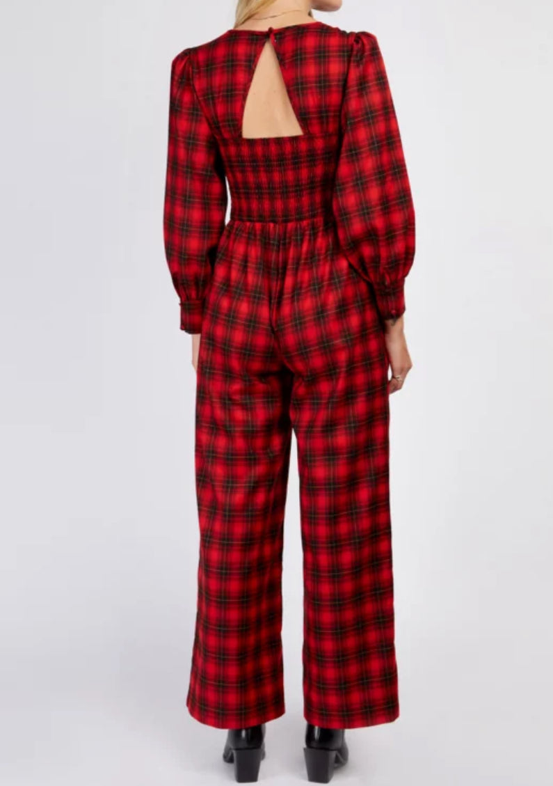 Somerset by Alice Red Check Tie Jumpsuit  - multiple sizes