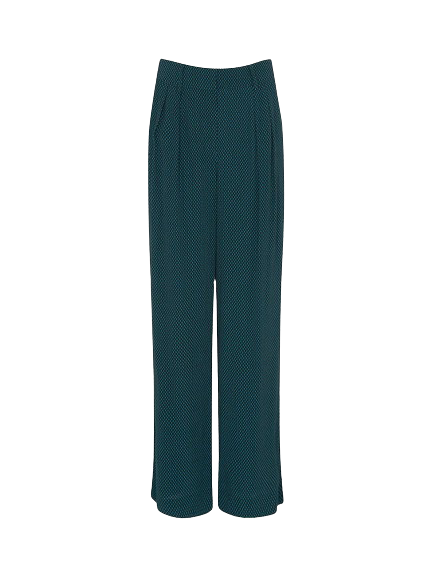 Whistles Green Lizzie Verticle Dash Trouser UK 6