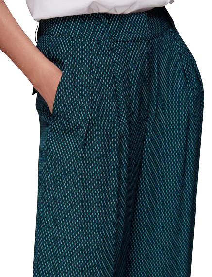 Whistles Green Lizzie Verticle Dash Trouser UK 6
