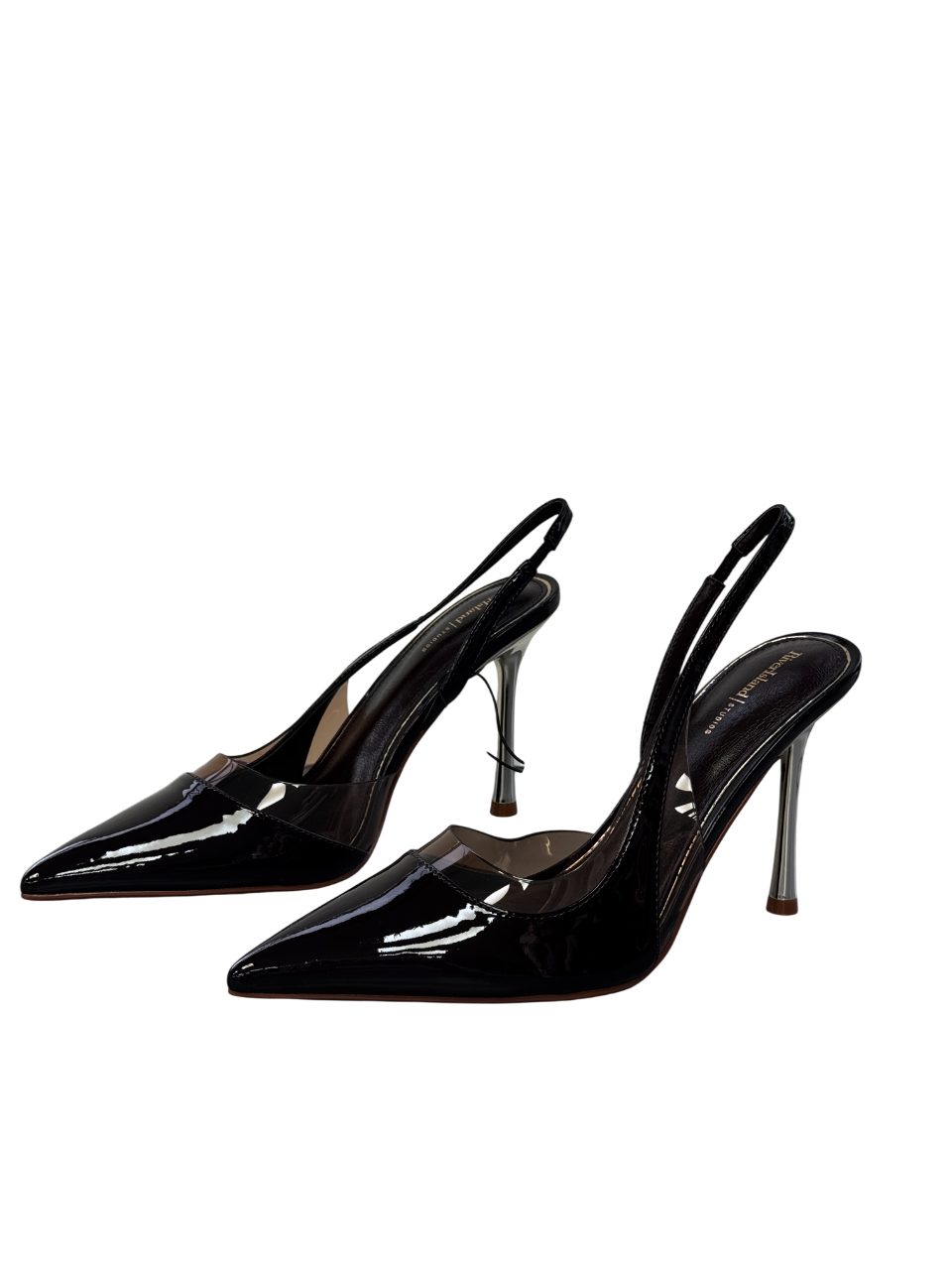 River Island Brown Perspex Slingback Court Heels UK 6 EU 39 👠
