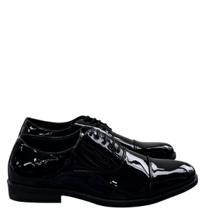 River Island Black Smart Patent Derby Shoes UK 9 EU 43