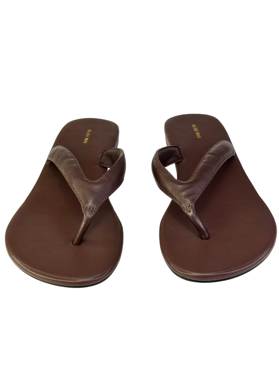 Alias Mae Chocolate Brown Leather Toe Thong Sandals UK 6 EU 39 👠