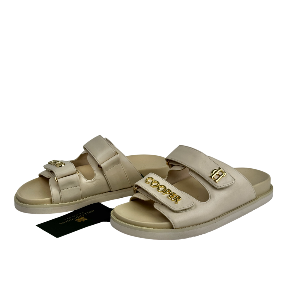 HOLLAND COOPER Cream Abbot Slide Sandals UK 4 EU 37 👠