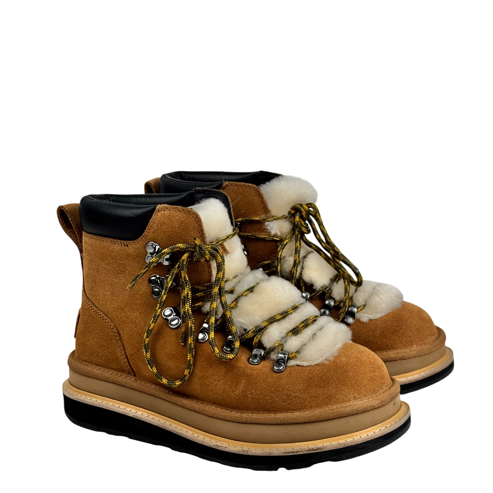 UGG X Sacai Chestnut Brown All Gender Ugg Sacai Hiker Boots UK 4 EU 37 👠