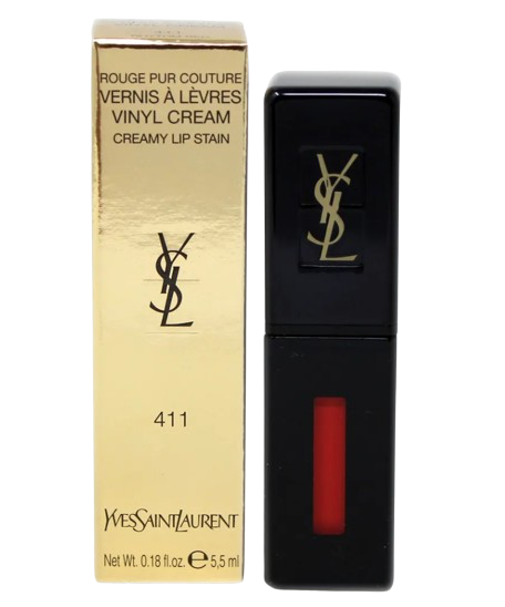 Yves Saint Laurent Beauty Vernis À Lèvres Vinyl Cream Lip Stain 411 Rhythm Red 5.5ml