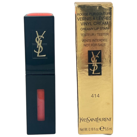 Yves Saint Laurent Beauty Vernis À Lèvres Vinyl Cream Lip Stain 414 Rave Orange 5.5ml