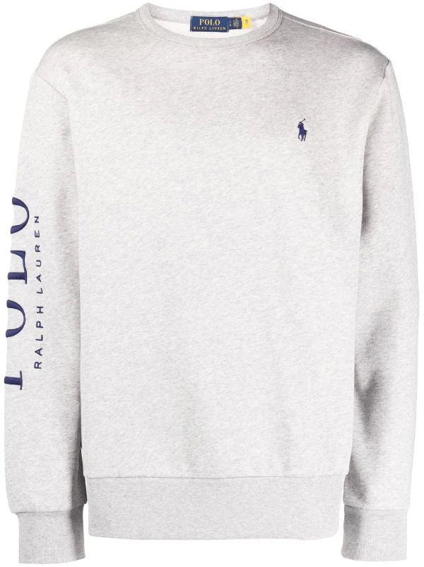 Polo Ralph Lauren Grey Logo Embroidered Fleece Sweatshirt BNWT UK S
