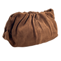 ASOS Chocolate Brown Real Suede Cloud Clutch Purse In Chocolate