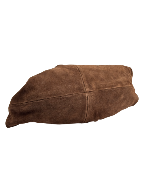 ASOS Chocolate Brown Real Suede Cloud Clutch Purse In Chocolate