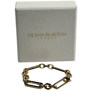 OLIVIA BURTON Trend Edition Hex Link Yellow Gold Plated Bracelet