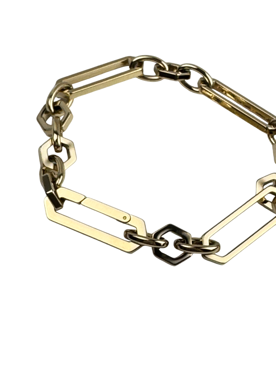 OLIVIA BURTON Trend Edition Hex Link Yellow Gold Plated Bracelet