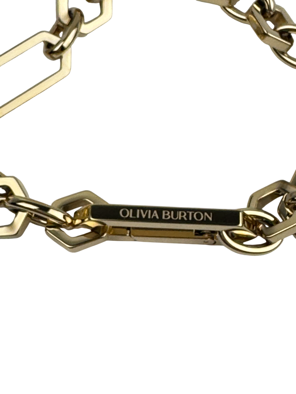 OLIVIA BURTON Trend Edition Hex Link Yellow Gold Plated Bracelet