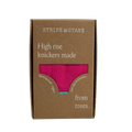 STRIPE & STARE Pink High Rise Knickers UK XXXL