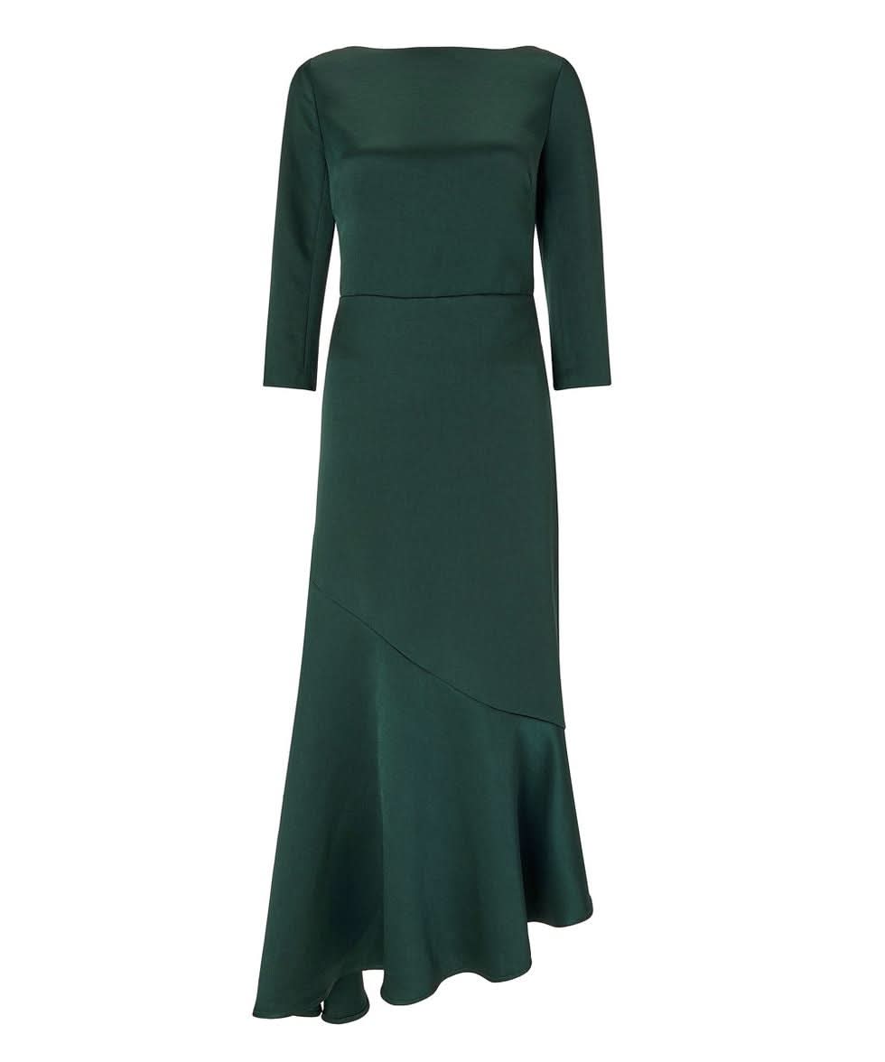 BODEN Rebecca Satin Maxi Dress, Chatsworth Green UK 8