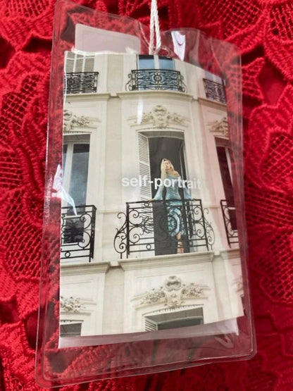 Self-Portrait Red Lace Embellished Mini Dress BNWT UK 4