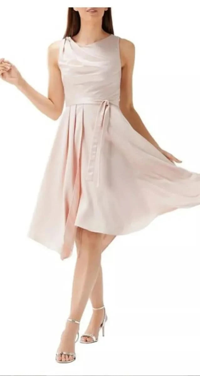 Coast Blush Pink Savannah Soft Midi Dress BNWT UK 14