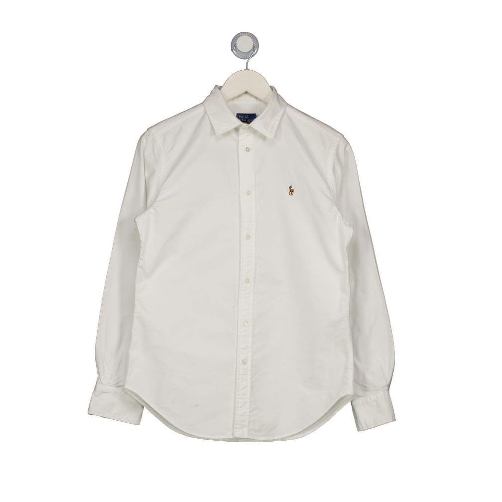 Polo Ralph Lauren White The Iconic Classic Fit Oxford Shirt Us6 UK 10