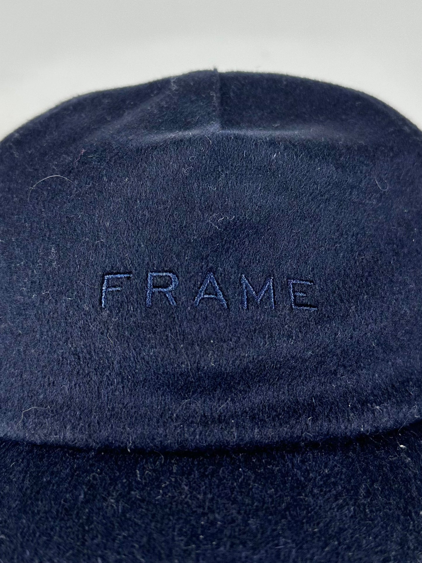 FRAME Blue Logo-embroidered Wool And Cashmere-blend Felt Baseball Cap One Size