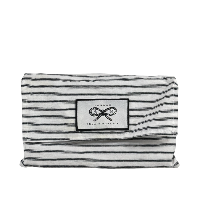 ANYA HINDMARCH Nude Woven Raffia Clutch Bag