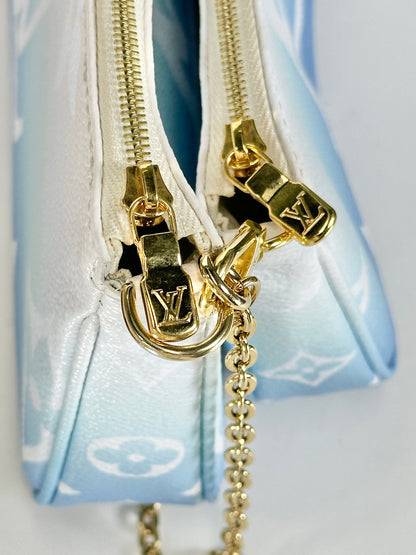 Louis Vuitton Ltd.Edition Blue Multi Pochette, Pool Ombre Handbag