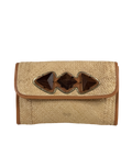 ANYA HINDMARCH Nude Woven Raffia Clutch Bag