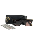RAY-BAN Brown Tortoise Rb0840s Mega Wayfarer Sunglasses In Case