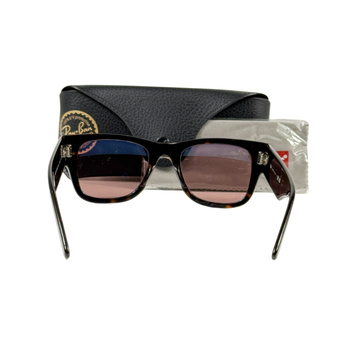 RAY-BAN Brown Tortoise Rb0840s Mega Wayfarer Sunglasses In Case