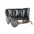LINDA FARROW Brown Dark Tortoiseshell Rowan Sunglasses In Case