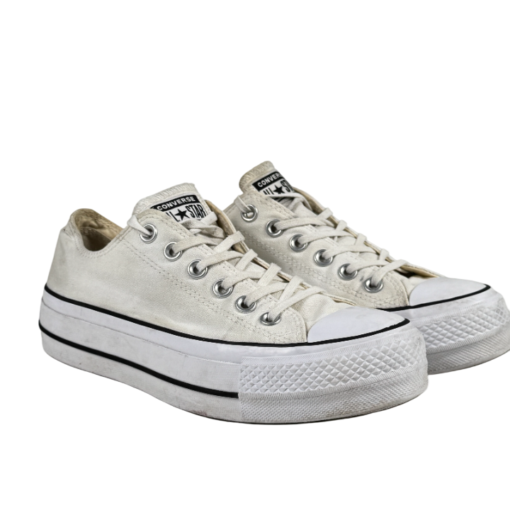 Converse White Off-white Flatform Trainers UK 4.5 EU 37.5 👠