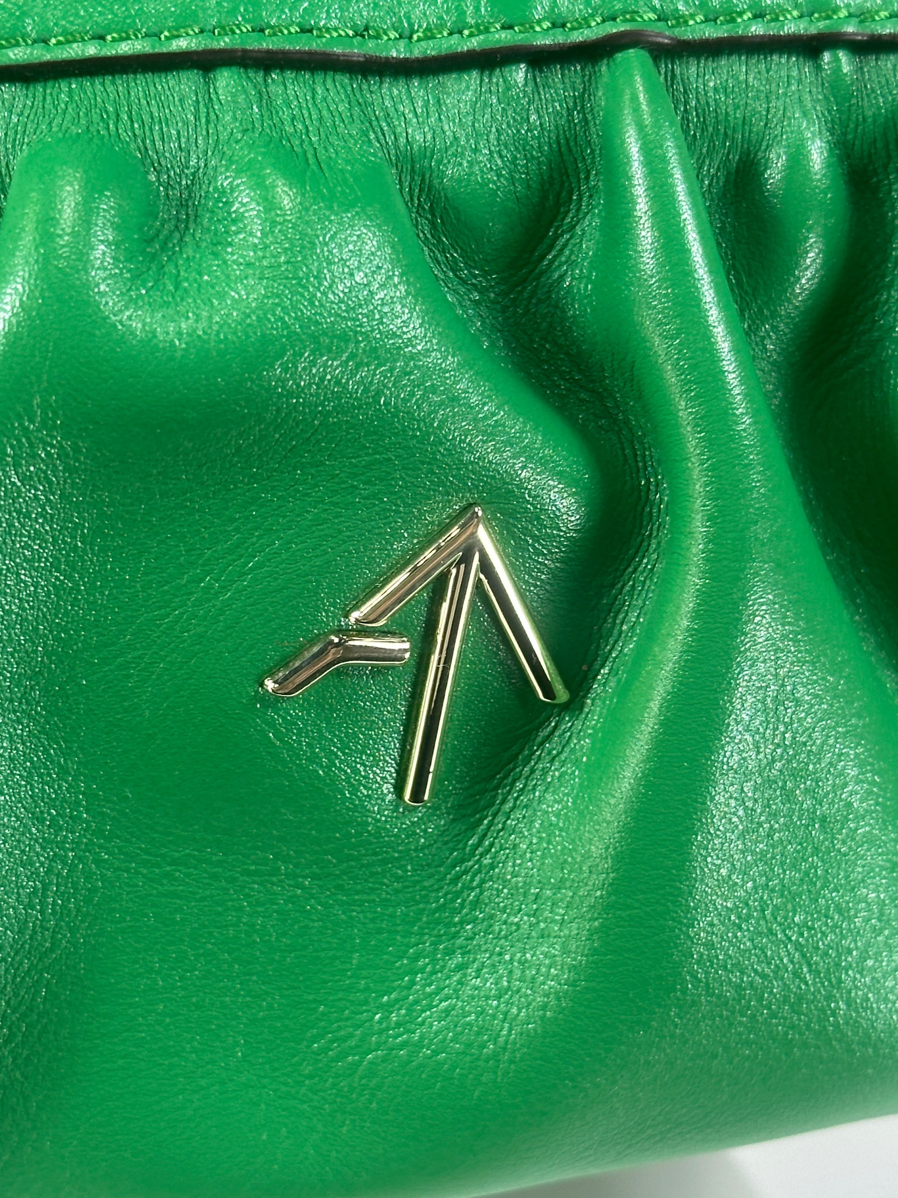Green Manu Atelier Mini Cylinder Zip-up Shoulder Bag