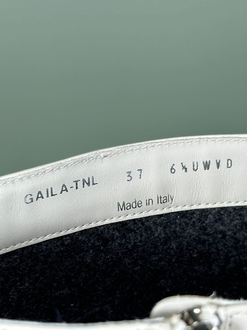 BALLY Gaila Grey White Calf Leather Knee High Boots UK 4 EU 37 👠