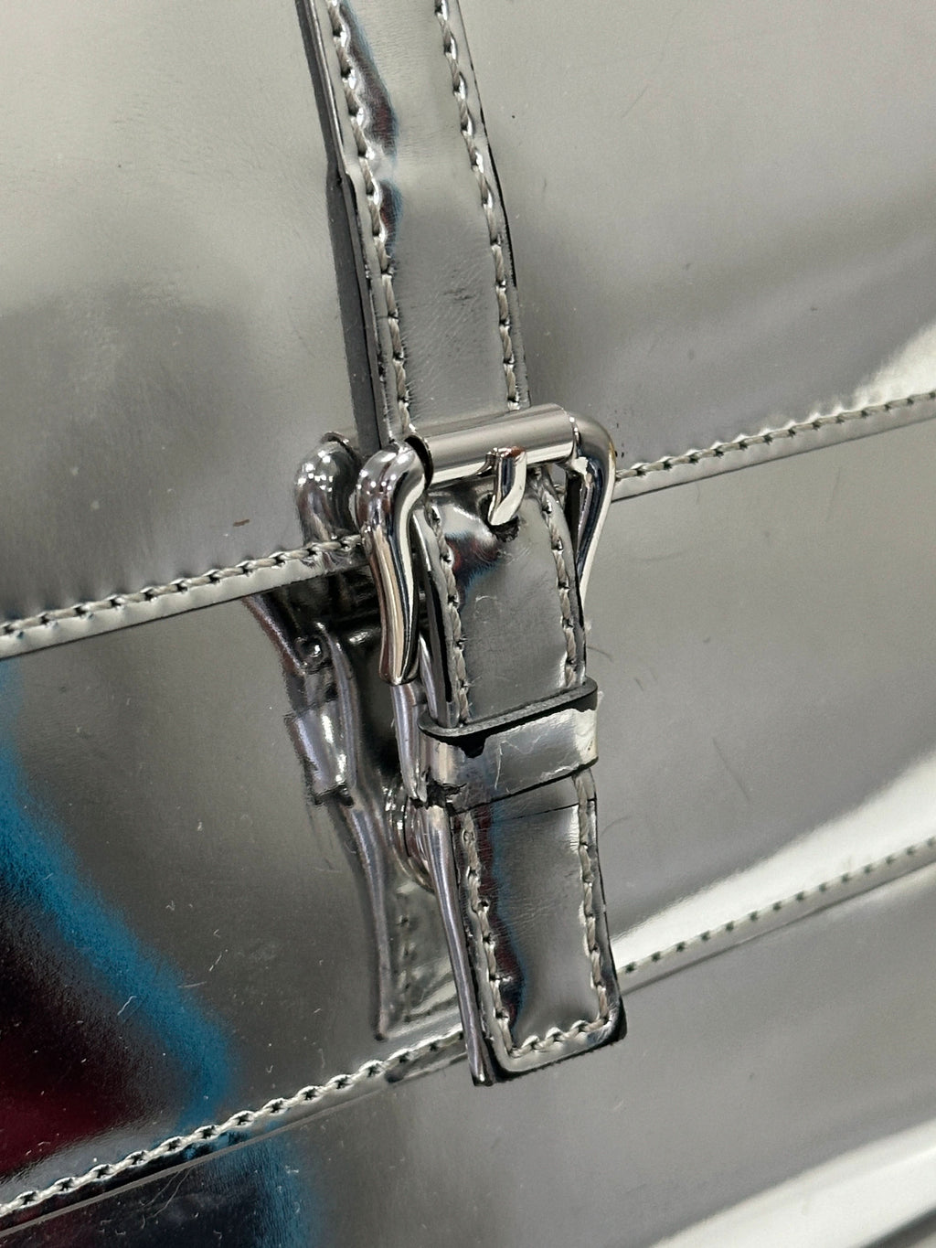 BY FAR Metallic Miranda Shoulder Bag In Silver