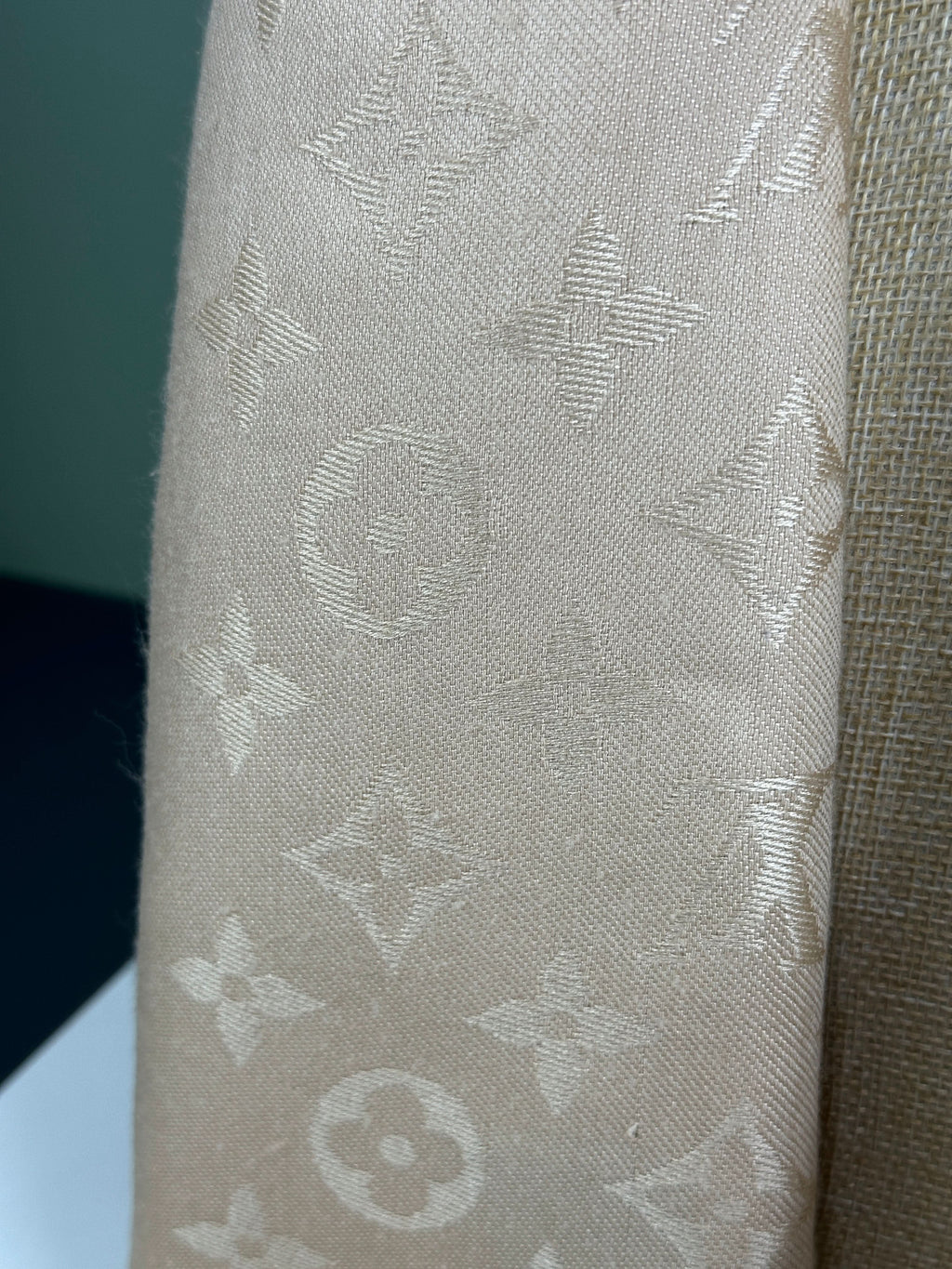 Louis Vuitton Beige Icon Monogram Wool/silk Classic Shawl