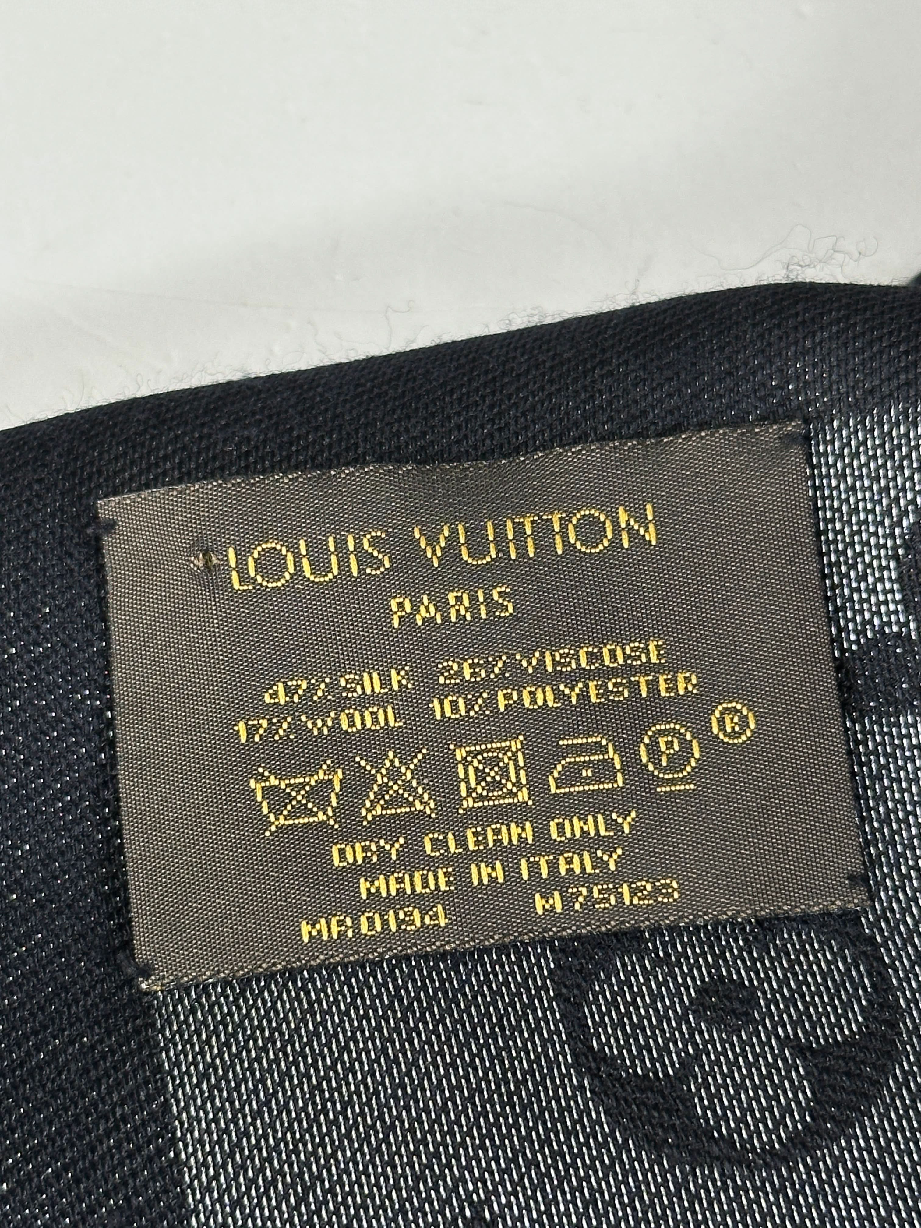 Louis Vuitton Black M75123 Monogram Shine Shawl
