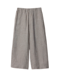 Jigsaw Greenish Grey 100% Linen Checked Trousers UK 10