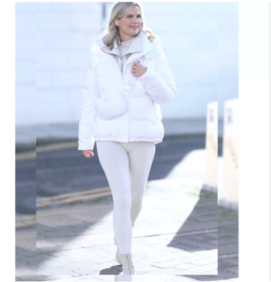 Lululemon White Wonder Puff Jacket UK 8